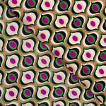 Crep Poliéster Geométrico Ojo Verde - Ribes y Casals