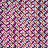 Crep Poliéster Flor Geométrico Fucsia - Ribes y Casals