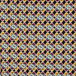 Crep Poliéster Flor Geométrico Ocre - Ribes y Casals