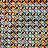 Crep Poliéster Flor Geométrico Ocre - Ribes y Casals