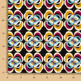 Crep Poliéster Flor Geométrico Ocre - Ribes y Casals