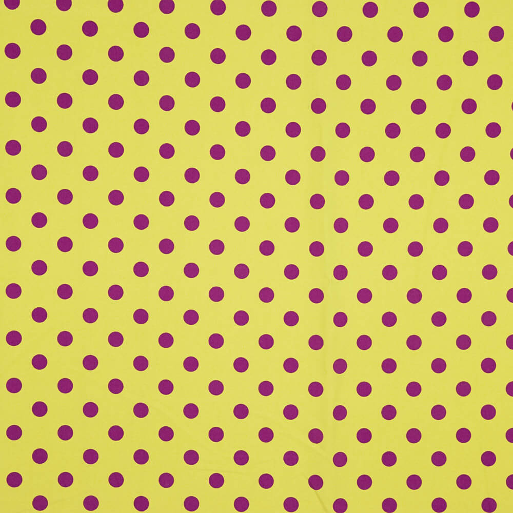 Gabardina Elástica Lunares 17mm Lima-Buganvilla - Ribes y Casals