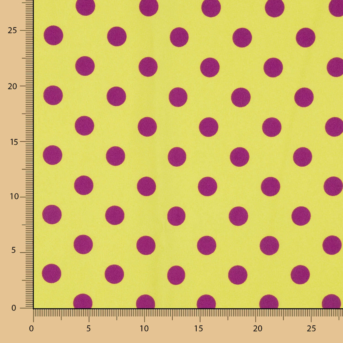 Gabardina Elástica Lunares 17mm Lima-Buganvilla - Ribes y Casals