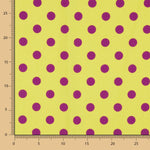 Gabardina Elástica Lunares 17mm Lima-Buganvilla - Ribes y Casals