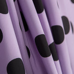 Crepe Lunares Negro Malva 33mm - Ribes y Casals