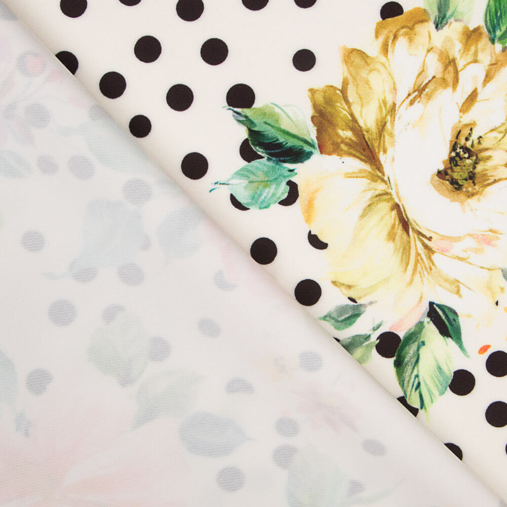 Bielástico Cretona Roja Lunares Blanco - Ribes y Casals