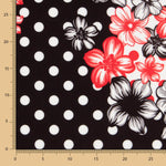 Bielástico Flor Lunares Mix Rojo - Ribes y Casals