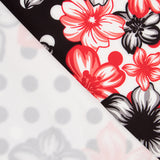 Bielástico Flor Lunares Mix Rojo - Ribes y Casals