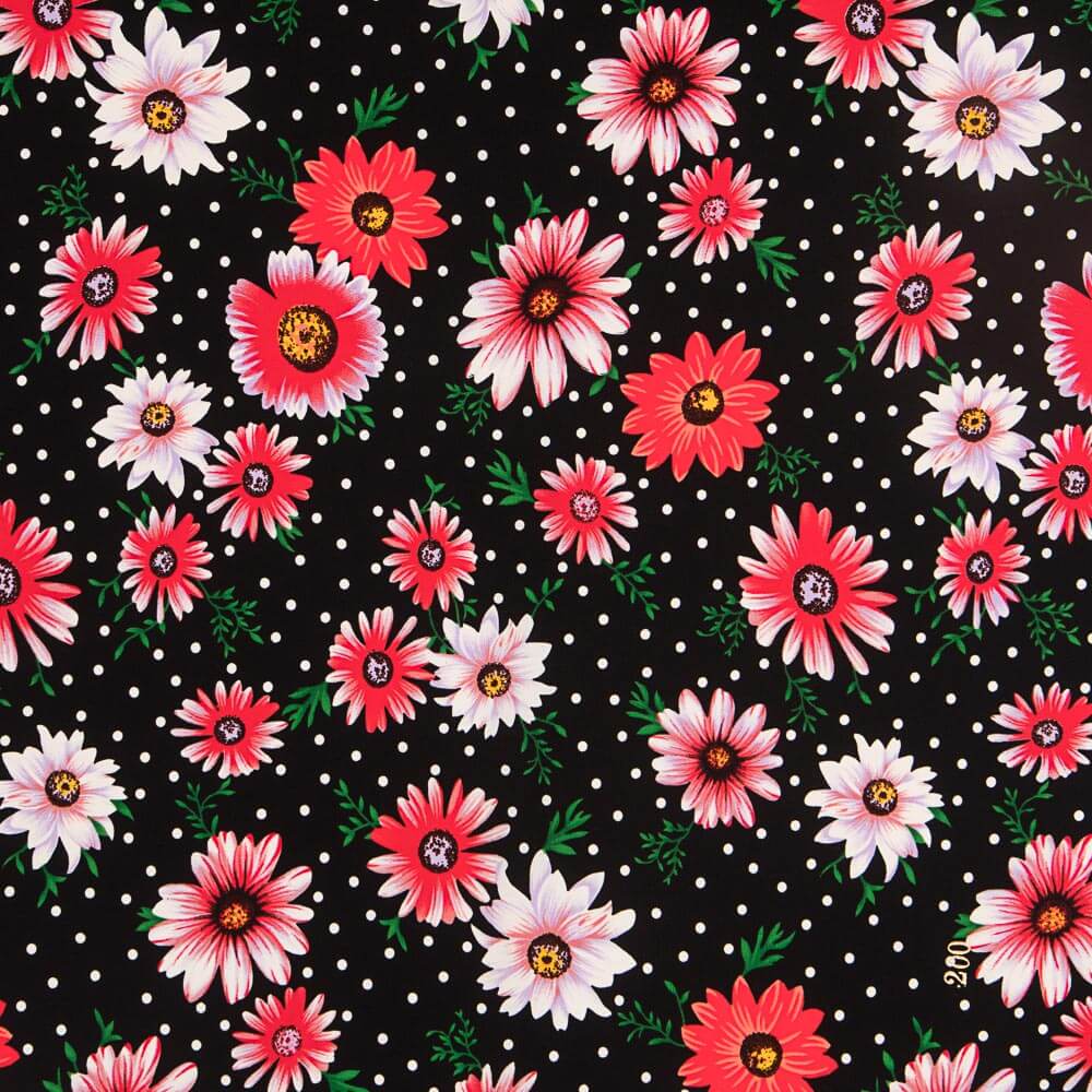 Crepe Margarita Lunar Negro - Ribes y Casals