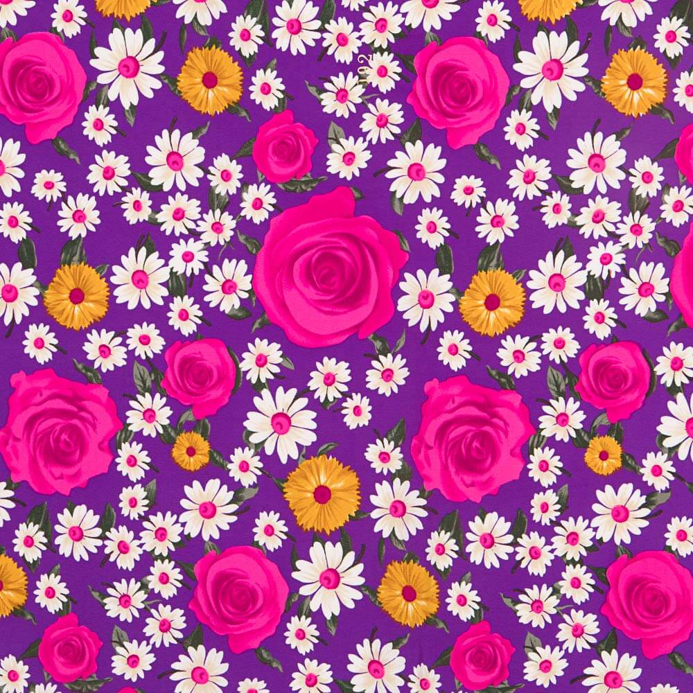 Crepe Rosas Margarita Fucsia - Ribes y Casals