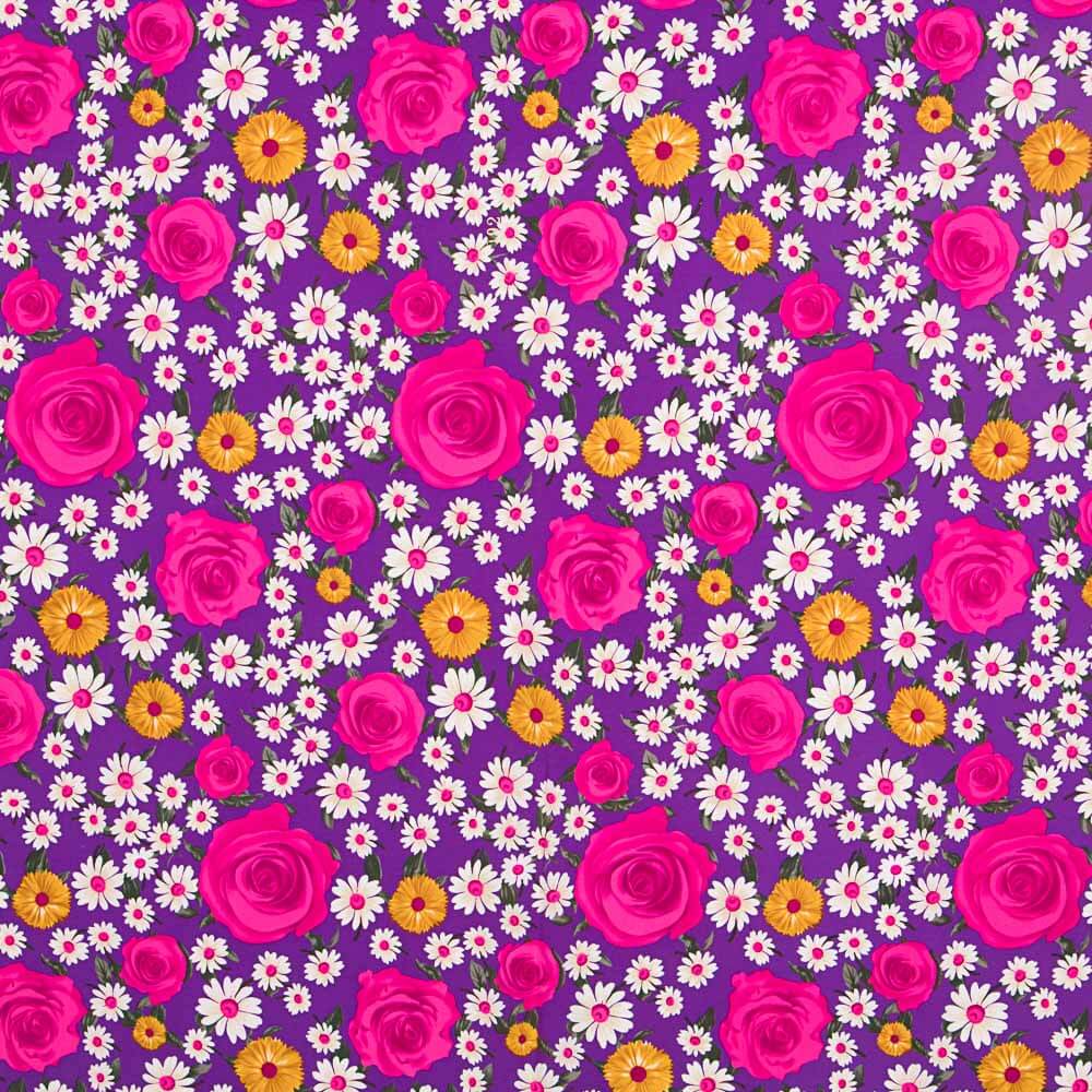 Crepe Rosas Margarita Fucsia - Ribes y Casals