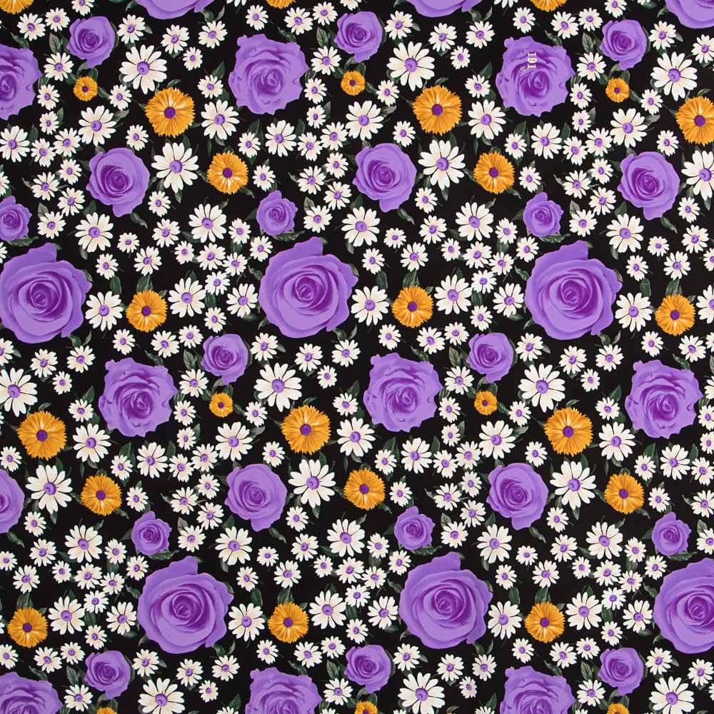 Crepe Rosas Margarita Malva - Ribes y Casals