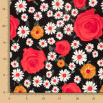 Crepe Rosas Margarita Rojo - Ribes y Casals