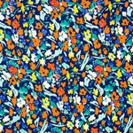 Crepe Poliéster Flor Dreia Azul Marino - Ribes y Casals