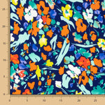 Crepe Poliéster Flor Dreia Azul Marino - Ribes y Casals