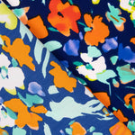 Crepe Poliéster Flor Dreia Azul Marino - Ribes y Casals