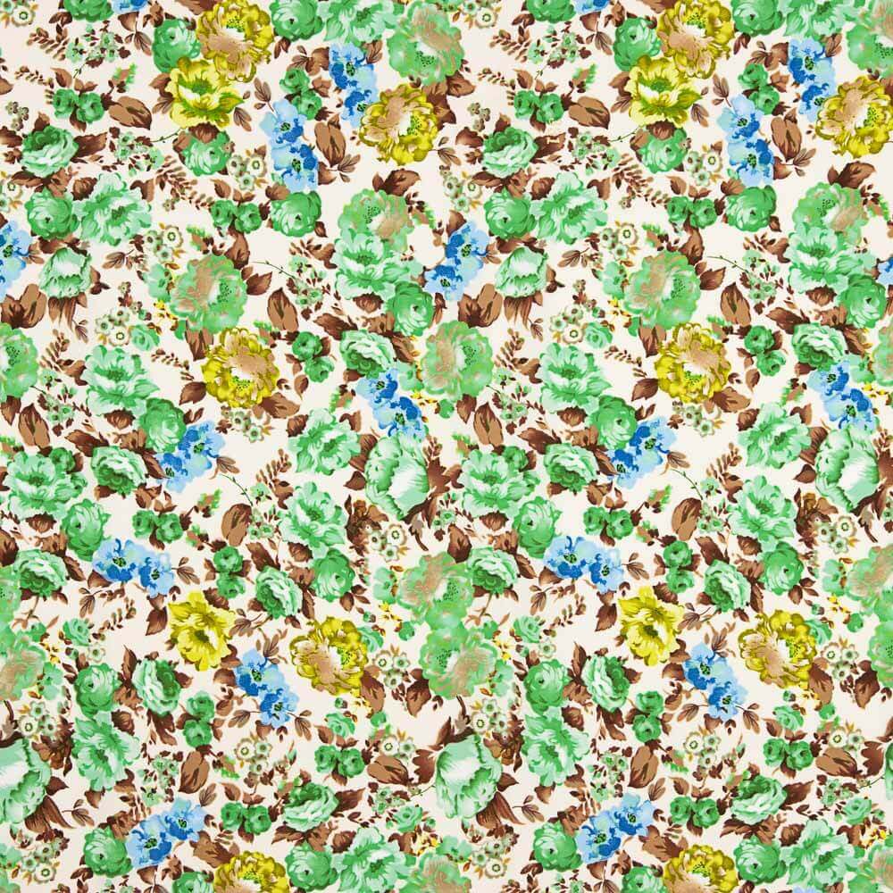 Crepe Poliéster Cretona Nita Verde - Ribes y Casals