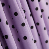 Crepe Lunares Negro Malva 7mm - Ribes y Casals