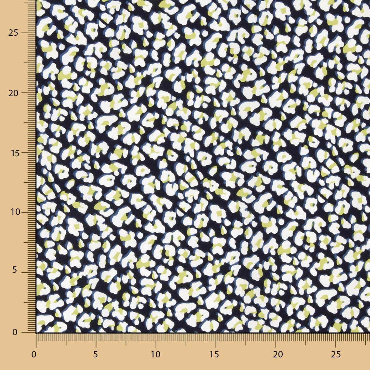 Crep Poliéster Leopardo Lima - Ribes y Casals