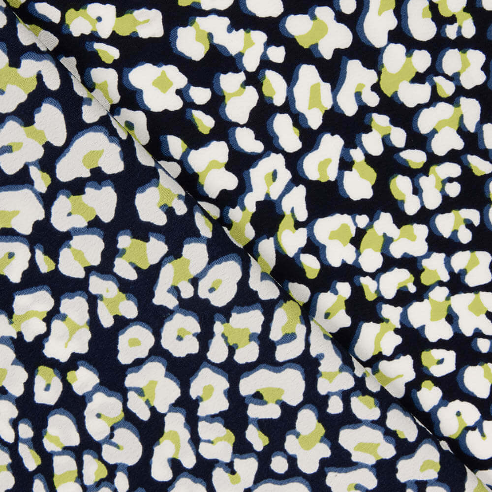 Crep Poliéster Leopardo Lima - Ribes y Casals