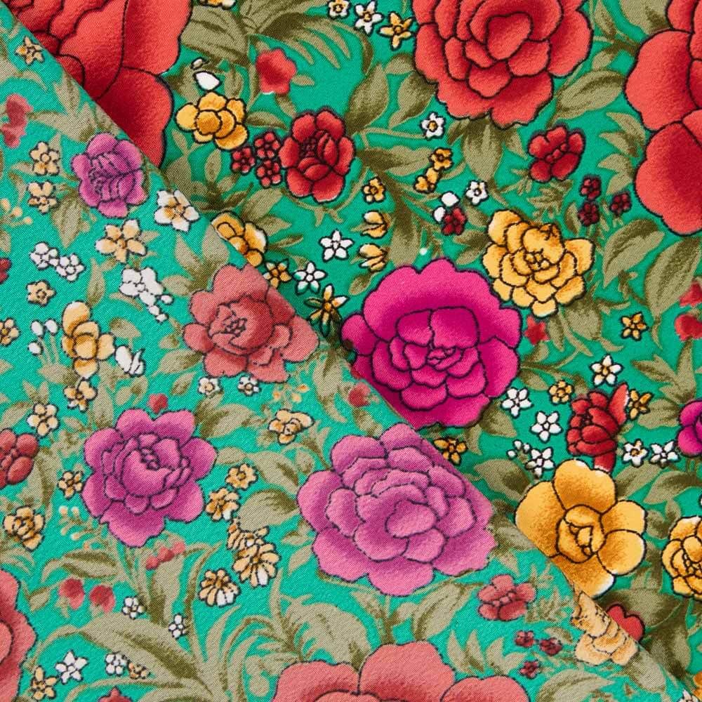 Crepe Poliéster Cretona Real Verde - Ribes y Casals