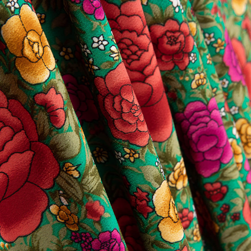 Crepe Poliéster Cretona Real Verde - Ribes y Casals