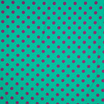 Gabardina Elástica Lunares 17mm Verde-Buganvilla - Ribes y Casals
