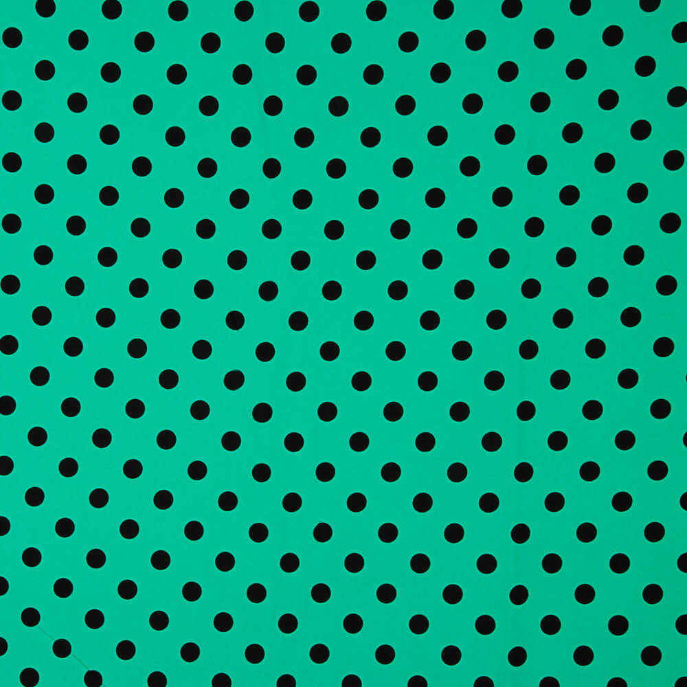 Gabardina Elástica Lunares 17mm Verde-Negro - Ribes y Casals