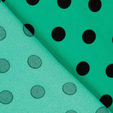 Gabardina Elástica Lunares 17mm Verde-Negro - Ribes y Casals