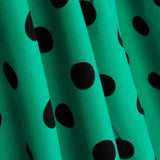 Gabardina Elástica Lunares 17mm Verde-Negro - Ribes y Casals