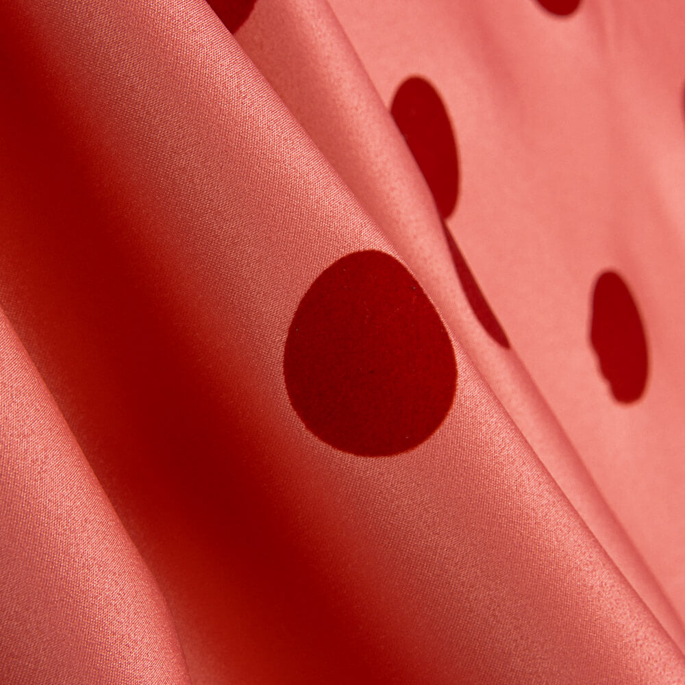 Fama Coral Lunar Flocado Rojo 30mm - Ribes y Casals