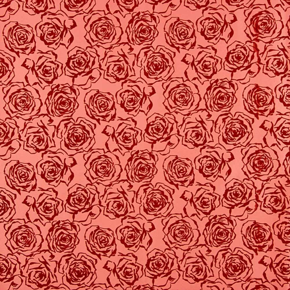 Fama Coral Flocado Rosa Rojo - Ribes y Casals