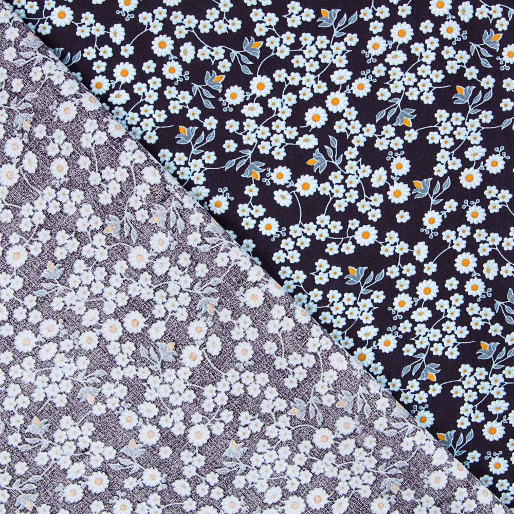 Algodón Margaritas Marino - Ribes y Casals