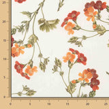 Loneta Estampada Flores Silvestres Terracota - Ribes y Casals