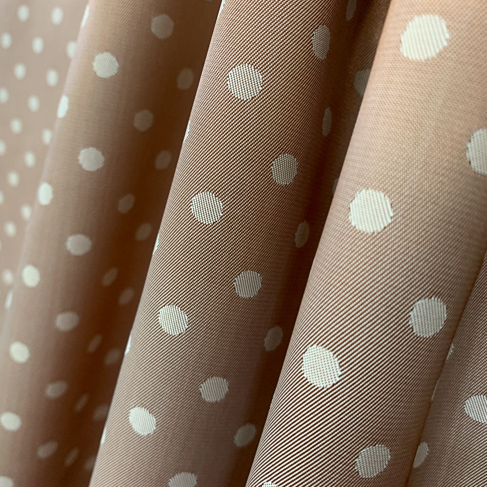 Forro Rayón Lunares Camel Verde - Ribes y Casals