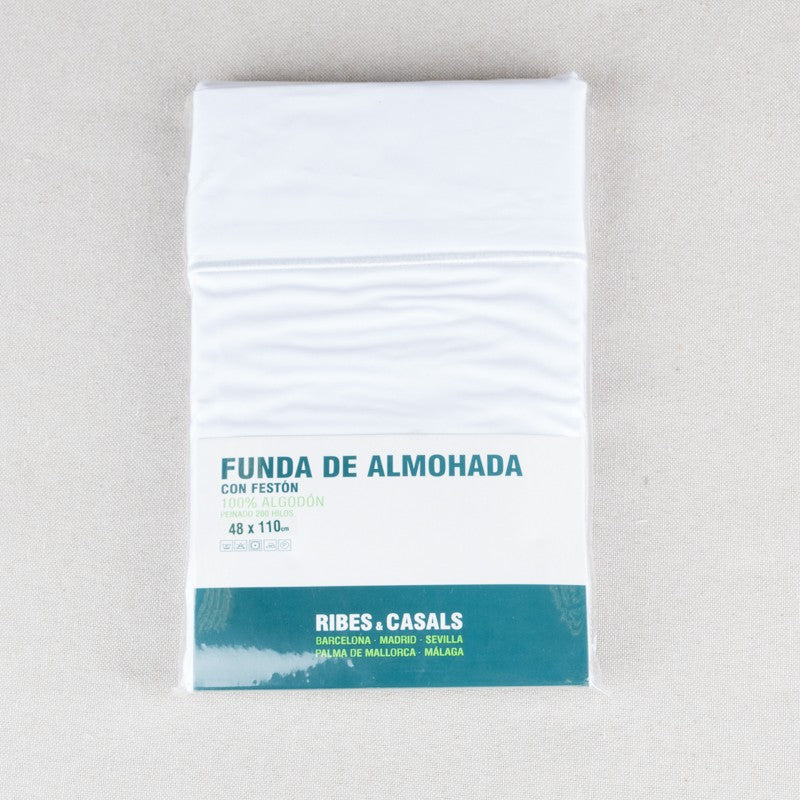 Funda Almohada Algodón Festón 48x110cm - Ribes y Casals