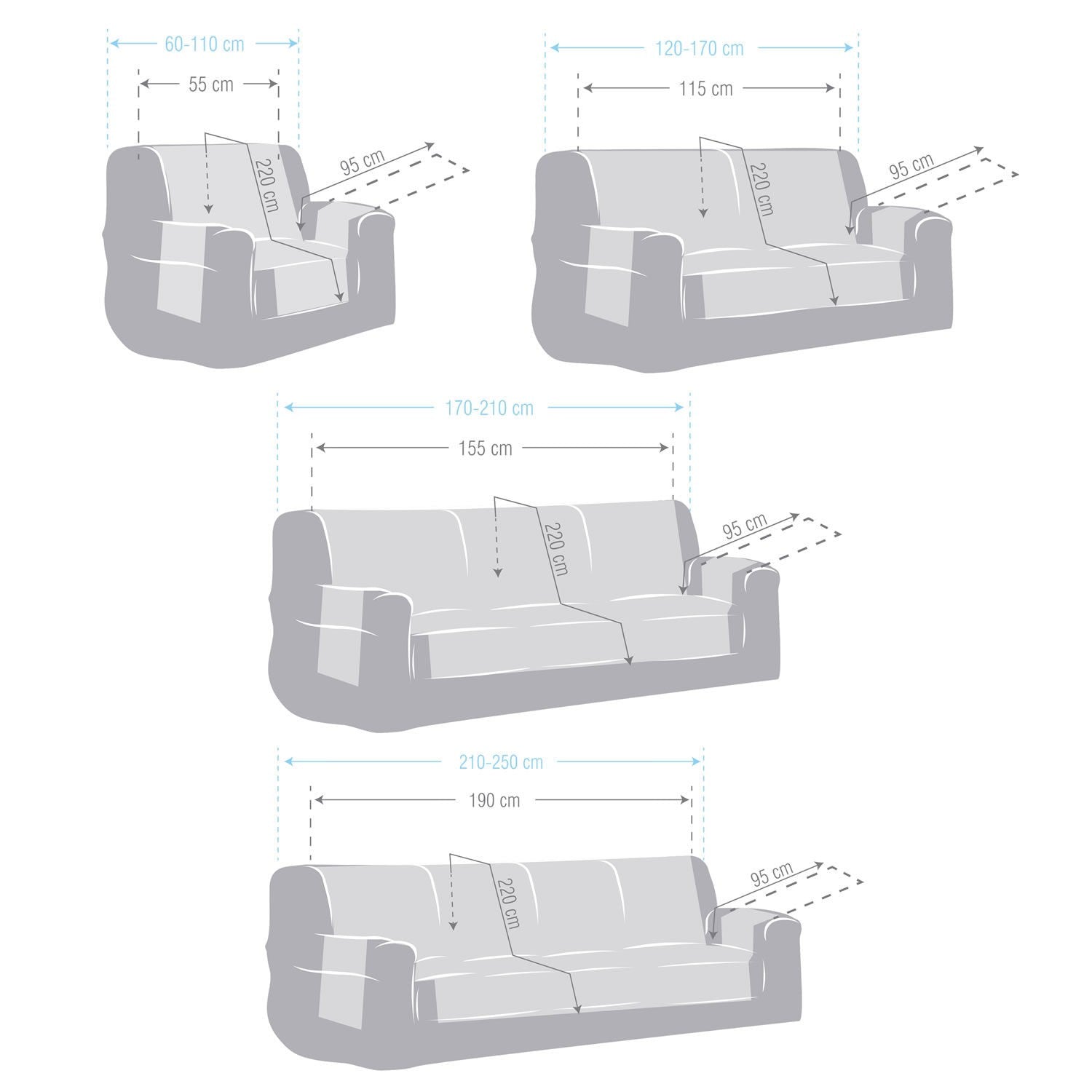 Funda Práctica Beige para Sofá - Ribes y Casals