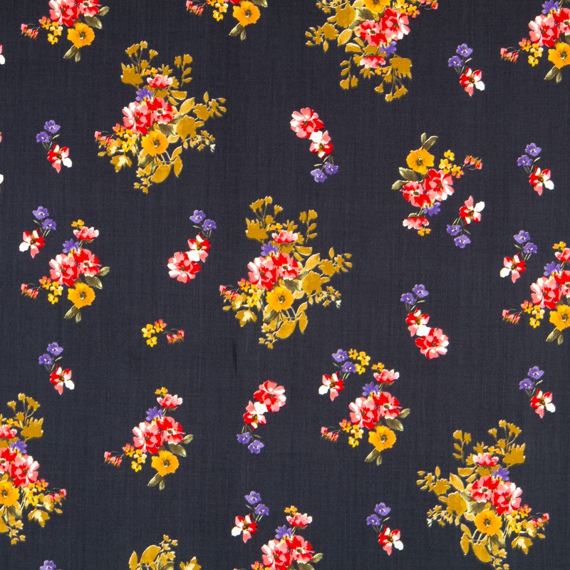 Gasa Bambula Bouquet Negra - Ribes y Casals