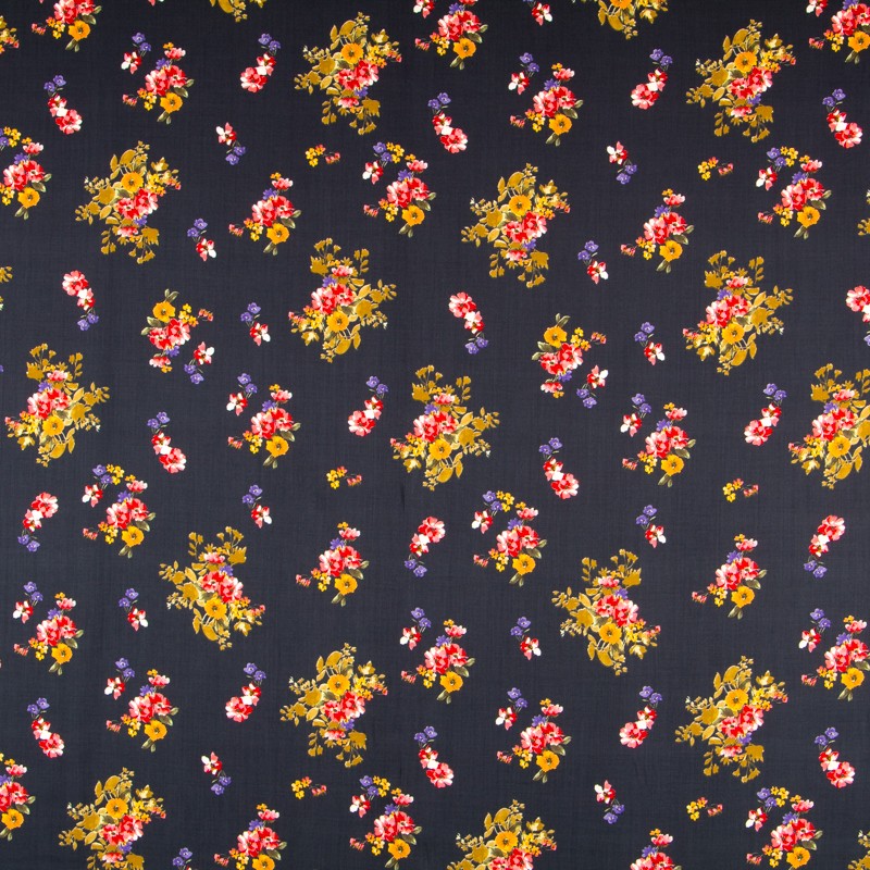 Gasa Bambula Bouquet Negra - Ribes y Casals