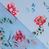 Gasa Bambula Garden Azul - Ribes y Casals