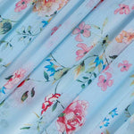 Gasa Bambula Garden Azul - Ribes y Casals