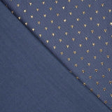 Gasa Bambula Lurex Azul - Ribes y Casals