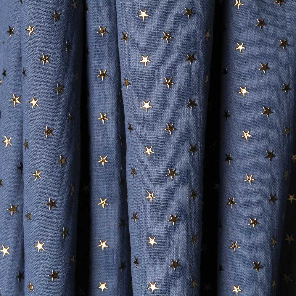 Gasa Bambula Lurex Azul - Ribes y Casals