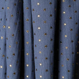 Gasa Bambula Lurex Azul - Ribes y Casals