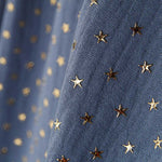 Gasa Bambula Lurex Azul - Ribes y Casals