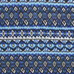 Gasa Estampada Étnica Rombos Azul - Ribes y Casals
