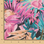 Gasa Estampada Tropic Fucsia - Ribes y Casals