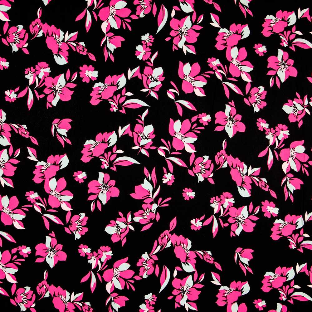 Gasa Floral Fucsia - Ribes y Casals