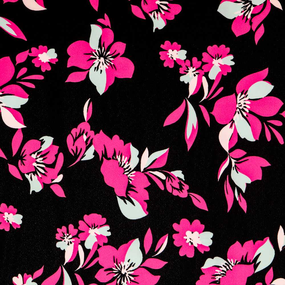 Gasa Floral Fucsia - Ribes y Casals