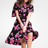 Gasa Floral Fucsia - Ribes y Casals